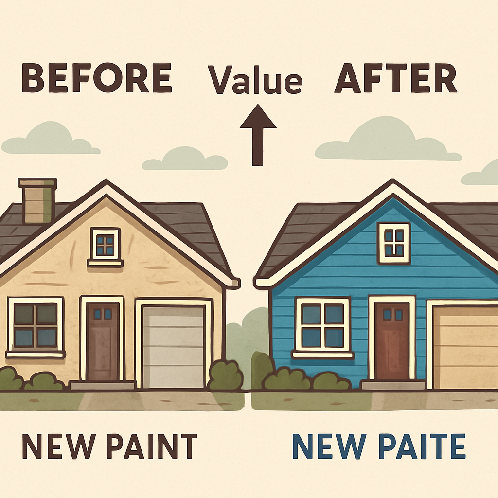 Real estate value increase with new paint