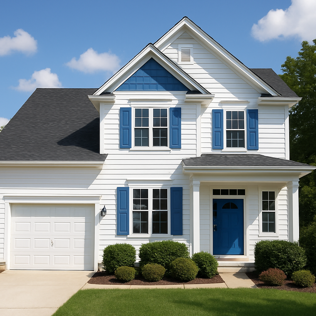 A beautiful home with fresh exterior paint