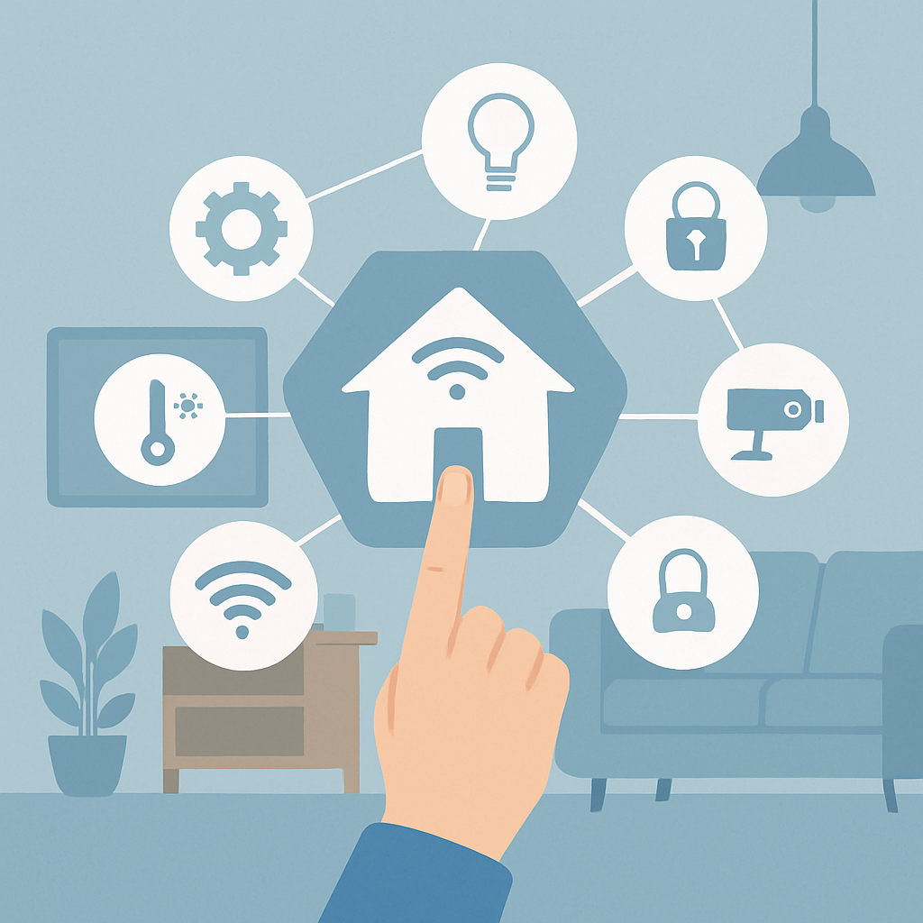 Smart home technology concept