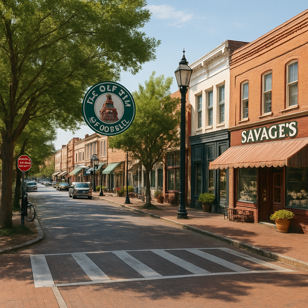 Charming street view of Marietta, Georgia