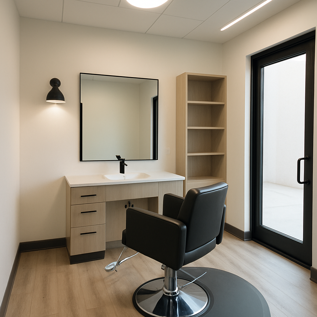 Modern salon suite interior